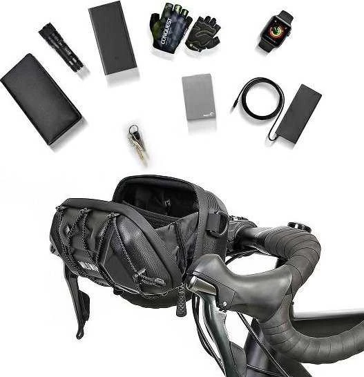 WILDMAN XT17 Dviračio krepšys/Mount, Handlebar Bag, juodos spalvos