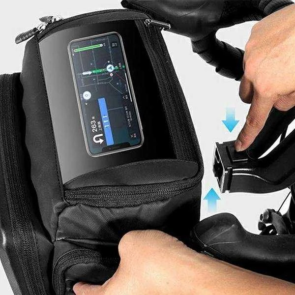 WILDMAN GS6 bike frame bag bike holder juodos spalvos
