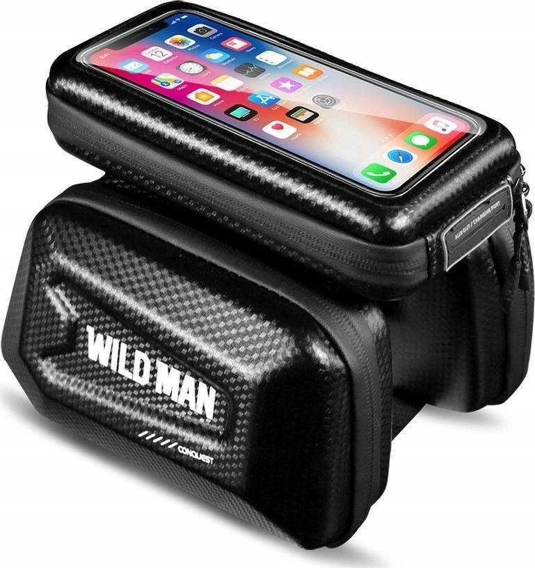 Forever Universalus telefono laikiklis WILDMAN E6S 1,2L 4"- 7" dviračiui su užtrauktuku juodas
