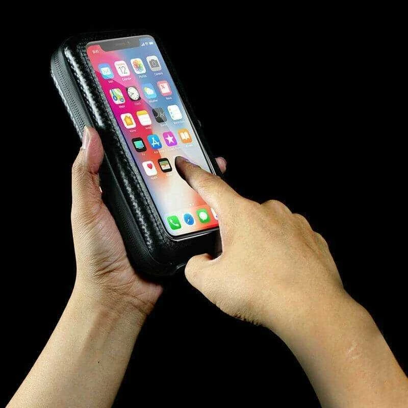 Forever Universalus telefono laikiklis WILDMAN E6S 1,2L 4"- 7" dviračiui su užtrauktuku juodas
