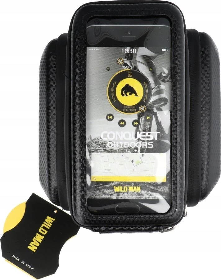 Forever Universalus telefono laikiklis WILDMAN E6S 1,2L 4"- 7" dviračiui su užtrauktuku juodas