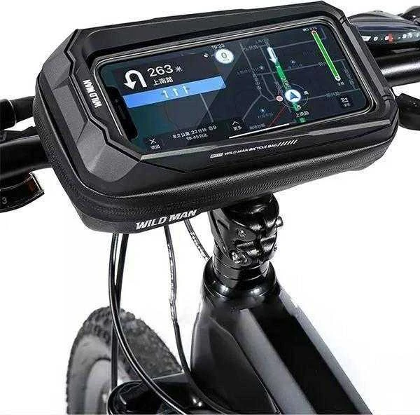 WILDMANMS33 bike case/holder frame bag juodos spalvos