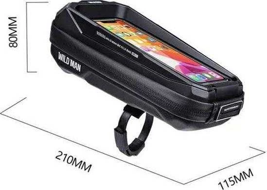 WILDMANMS33 bike case/holder frame bag juodos spalvos