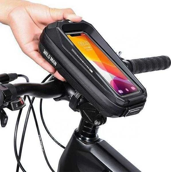 WILDMANMS33 bike case/holder frame bag juodos spalvos