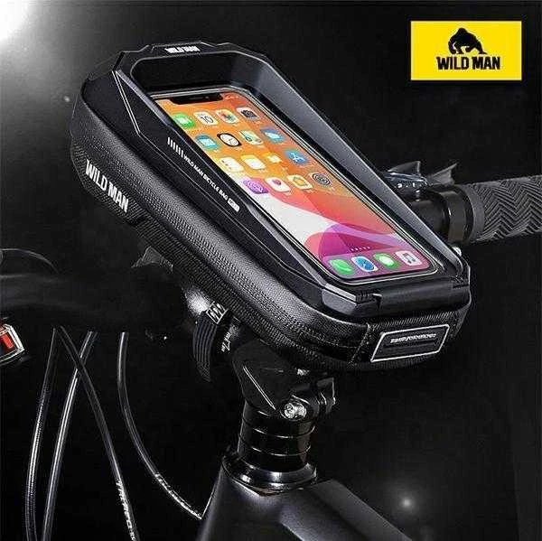 WILDMANMS33 bike case/holder frame bag juodos spalvos