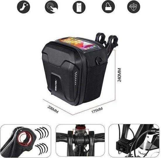 WILDMAN GS9 Bike Frame Bag Bike Holder juodos spalvos