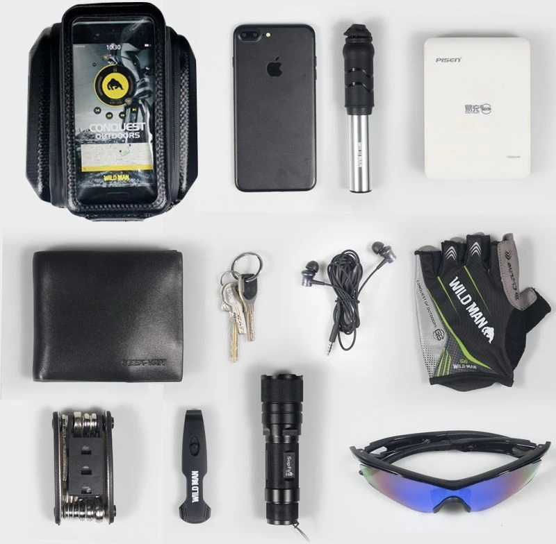 WILDMAN XLE6S Dviračio krepšys/Mount Frame Bag juodos spalvos