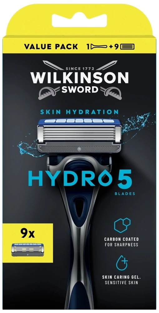 Wilkinson Sword Hydro 5 skustuvas su 9 kasetėmis