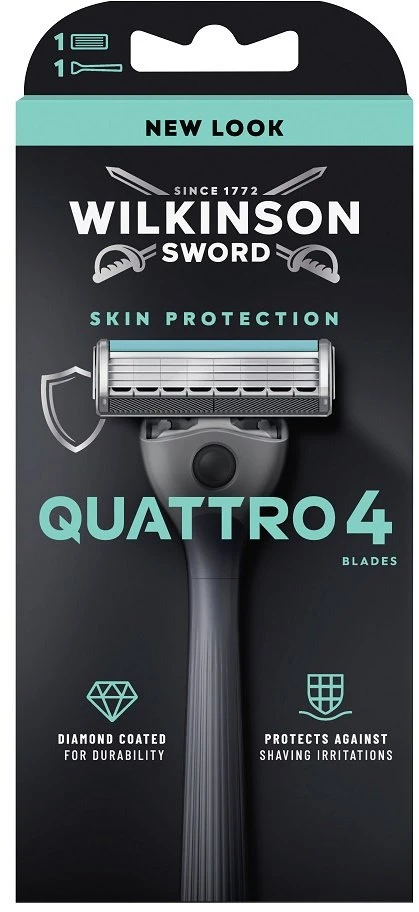 Wilkinson Sword Wilkinson Quattro 4 odos apsaugos 4 ašmenų skustuvas