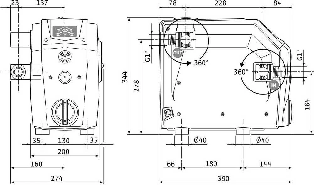 Elektroninis vandens tiekimo savisiurbis/nesavisiurblis siurblys Wilo, Isar BOOST5-E-3