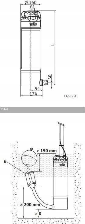 Siurblys WILO-EXTRACT FIRST SE 303 EM/A