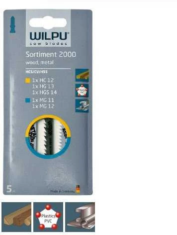 Pjūkleliai SORT 2000 (5vnt. rink) WILPU