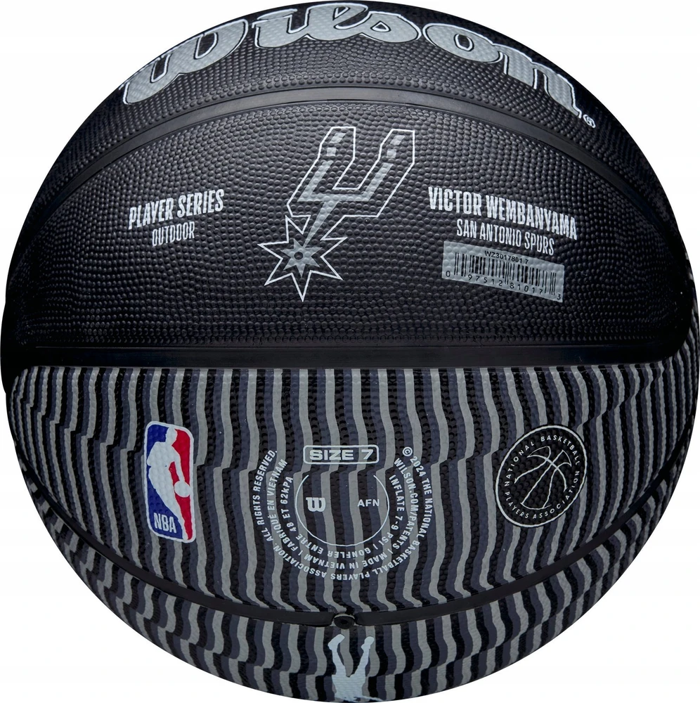 Wilson NBA Player Icon Victor Wembanyama kamuolys, skirtas žaisti lauke, WZ3017801XB