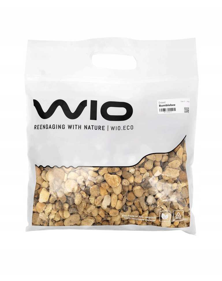 WIM WIO Bumblebee Gravel, žvyras, dekoratyvinis, aukso-juodas, 2kg, maišas