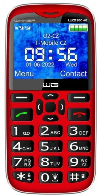 Mobilusis telefonas Winner Group TELEFONAS WINNER GROUP WG20C 4G Raudonas