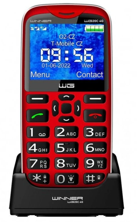 Mobilusis telefonas Winner Group TELEFONAS WINNER GROUP WG20C 4G Raudonas