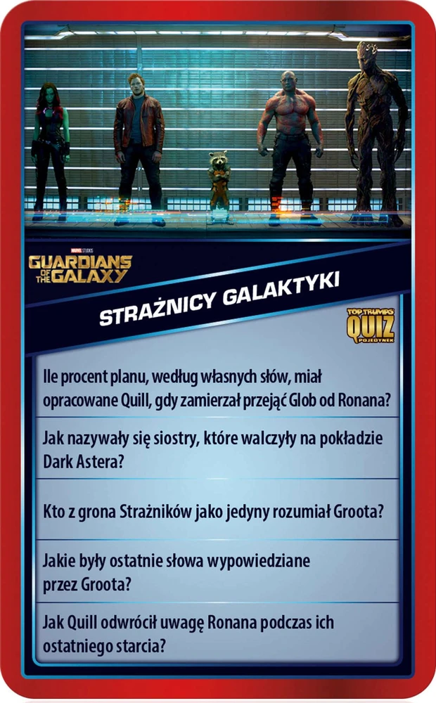 Winning Moves Laimėjimo judesiai „Marvel“ galaktikos sergėtojų viktorinos „Top Trumps“ 00006 LAIMĖJIMAI