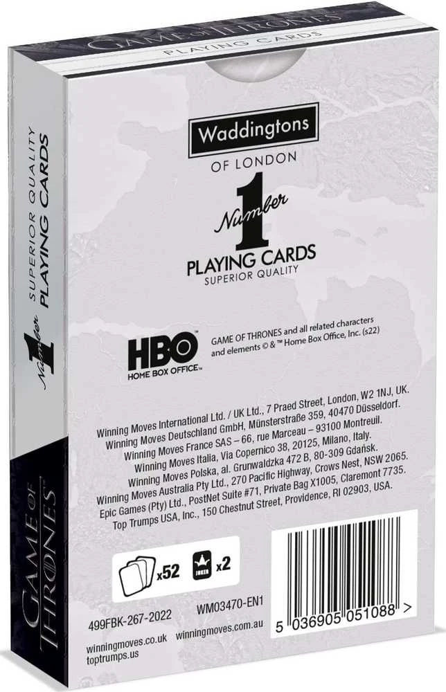 Winning Moves Game of Thrones žaidimo kortos