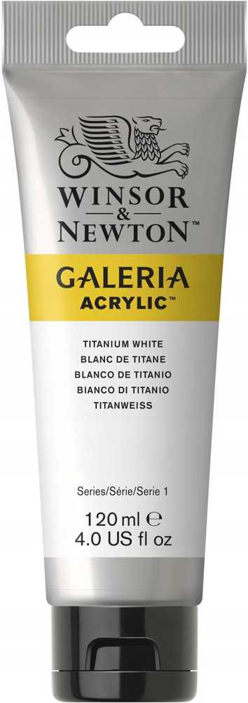 Winsor Newton Galeria akriliniai dažai maišymui 120 ml, balti, 415