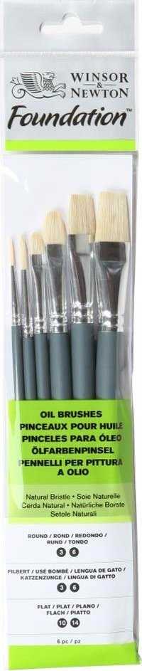 Winsor & Newton Winsor & Newton 5295025, rinkinys, Įvairūs, Sintetiniai, 6 vnt.
