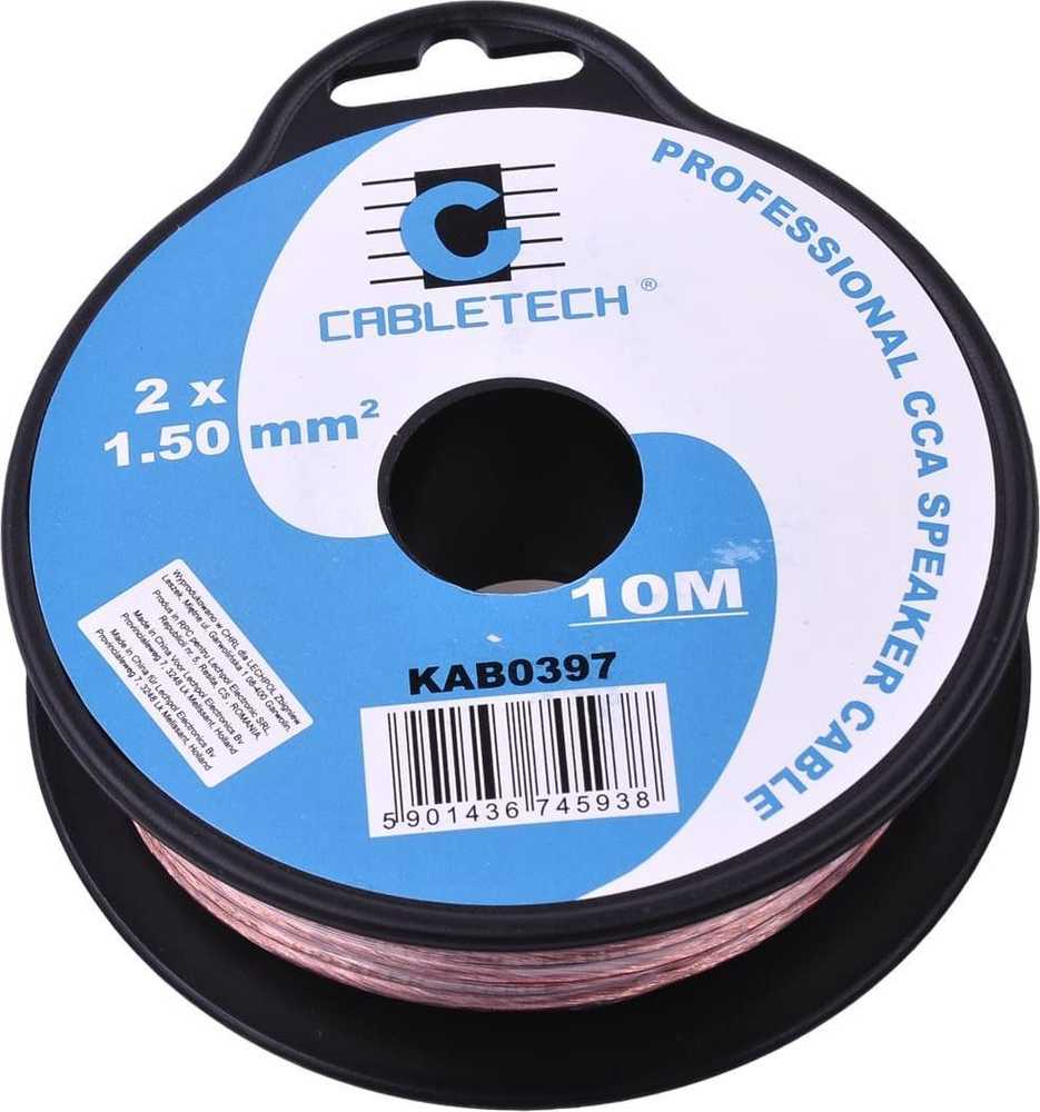 Cabletech Kolonėlių kabelis CCA 1.5mm 10m
