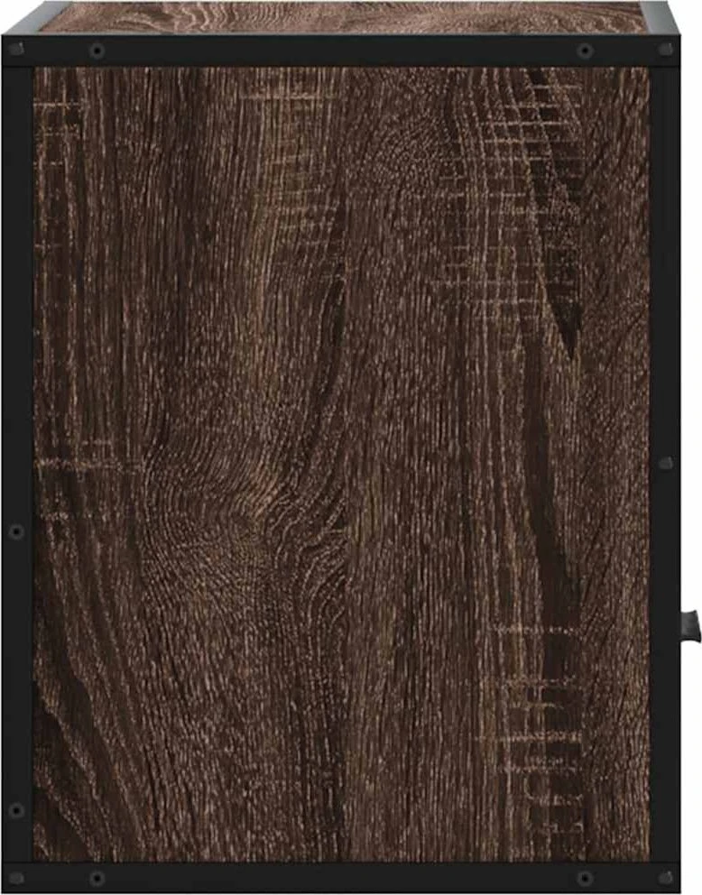 Prie sienos montuojama naktinė spintelė, ruda, 40x31x39,5 cm