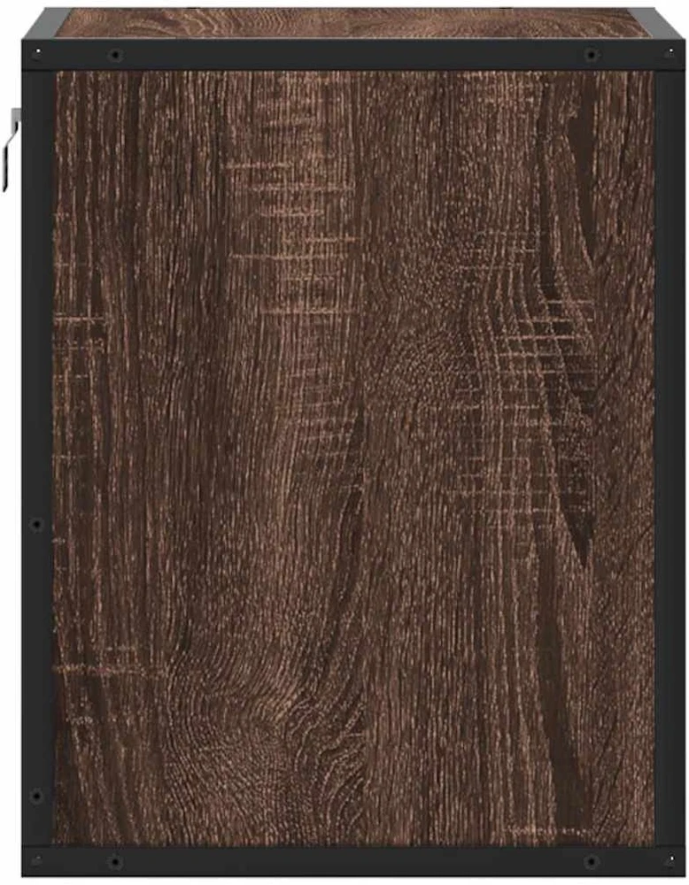 Prie sienos montuojama naktinė spintelė, ruda, 40x31x39,5 cm