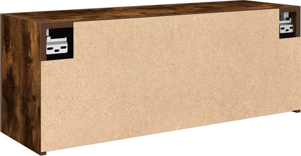 Sieninė vonios kambario spintelė, dūminio ąžuolo, 80x25x30cm