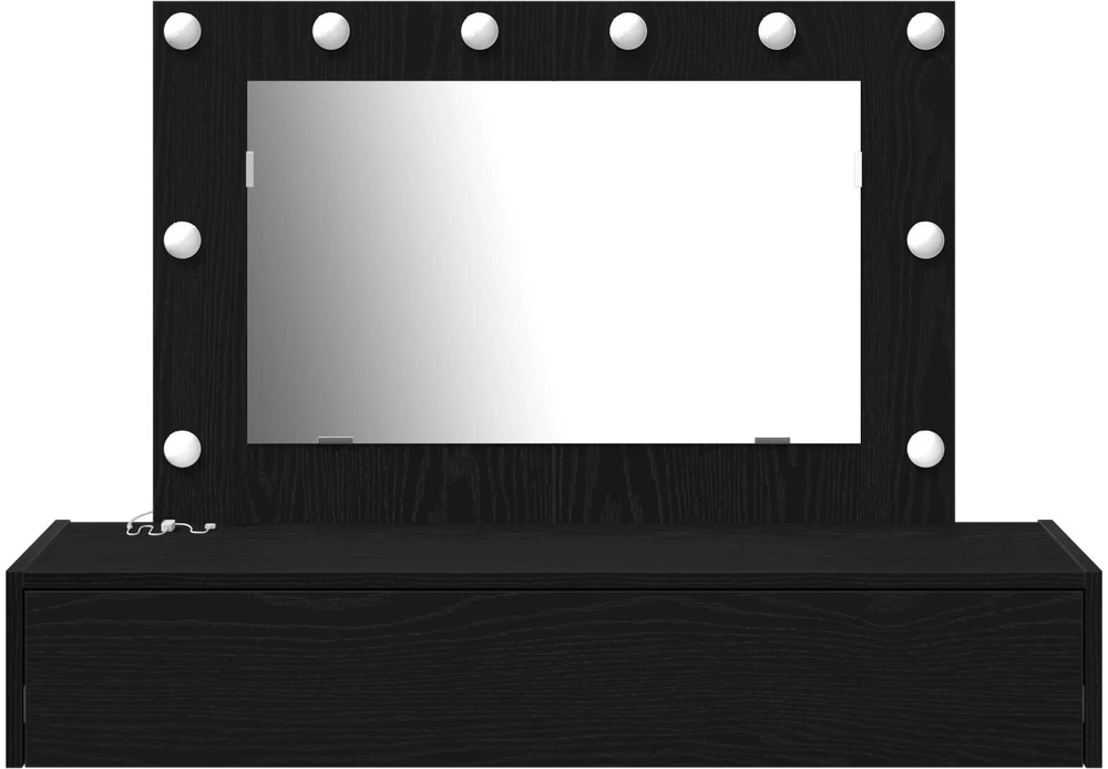 Makiažo stalas Juoda 100 x 40 x 70 cm Apdirbta mediena