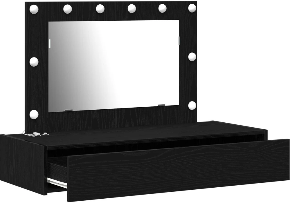Makiažo stalas Juoda 100 x 40 x 70 cm Apdirbta mediena