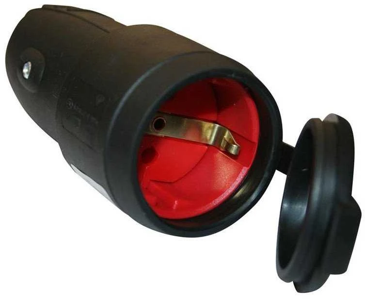 N_L Ilgintuvo lizdas N&L, 3P, 16A, 250V, IP44, juodos spalvos