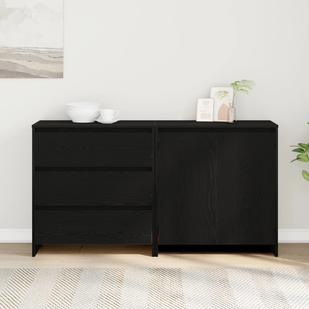 Kabalas 2 vnt. Juoda 70 x 41 x 75 cm Apdirbta mediena