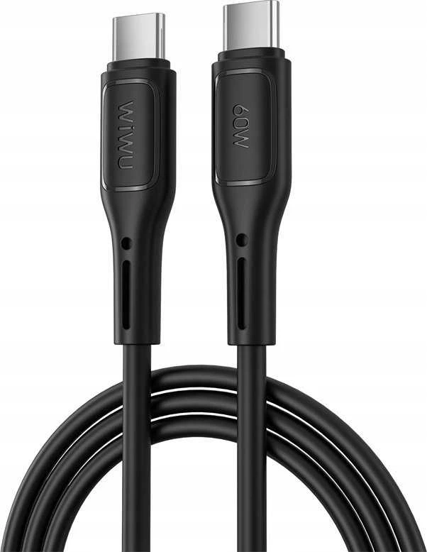 WiWU – Starlink serijos duomenų kabelis Wi-C043E USB C į USB C 30W – juodas