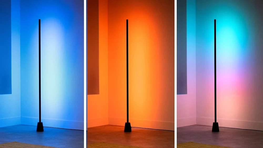 Wiz Gradientinis toršeras RGB „Bluetooth“ Matter juodas - Vieda lampa 929004732801 (8719514865273)