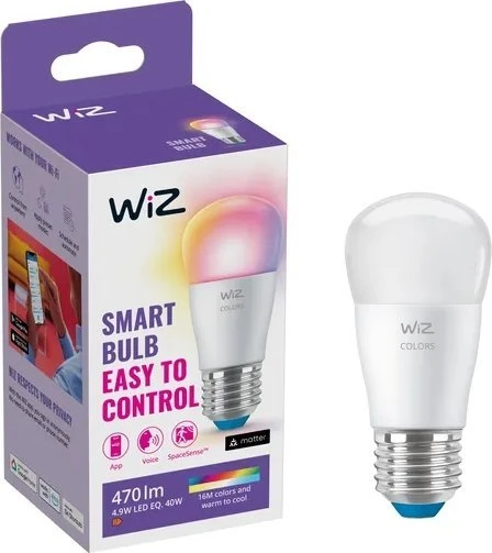 WiZ,Luster E27,4,9W,2200-6500 (RGB),P45,E27,1vnt šviesos šaltinis
