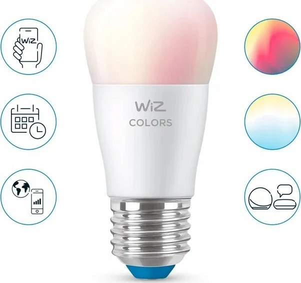 WiZ,Luster E27,4,9W,2200-6500 (RGB),P45,E27,1vnt šviesos šaltinis