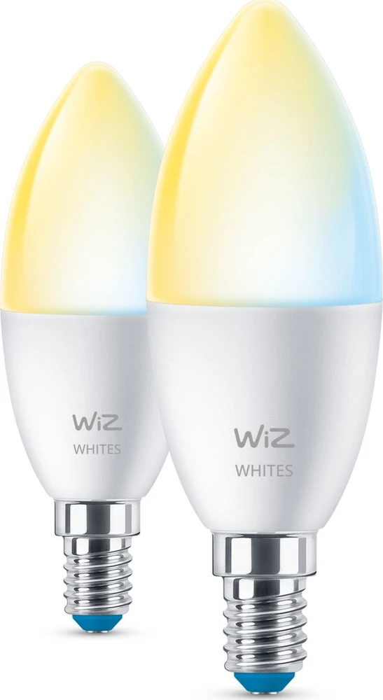 WiZ RGBW LED žvakinė lemputė | 4,9 W | 2700–6500 K | C37 | E14 | 2 vnt.