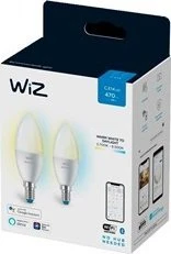 WiZ RGBW LED žvakinė lemputė | 4,9 W | 2700–6500 K | C37 | E14 | 2 vnt.