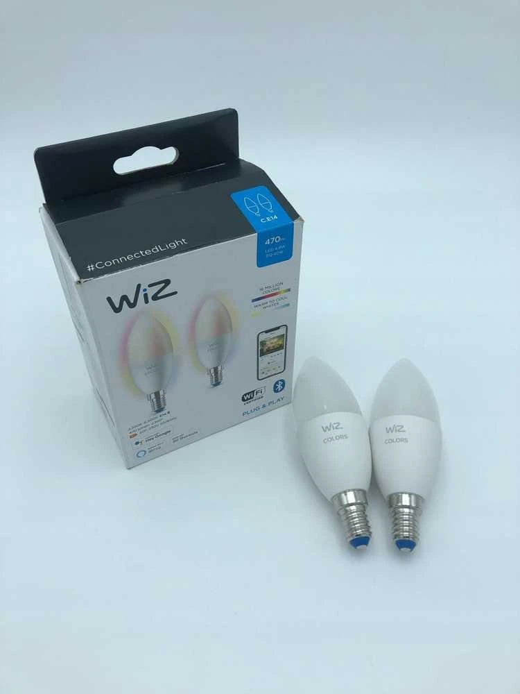 WiZ,žvakė,4,9W,2200-6500 (RGB),C37,E14,2vnt šviesos šaltinis