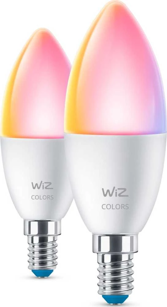 WiZ,žvakė,4,9W,2200-6500 (RGB),C37,E14,2vnt šviesos šaltinis