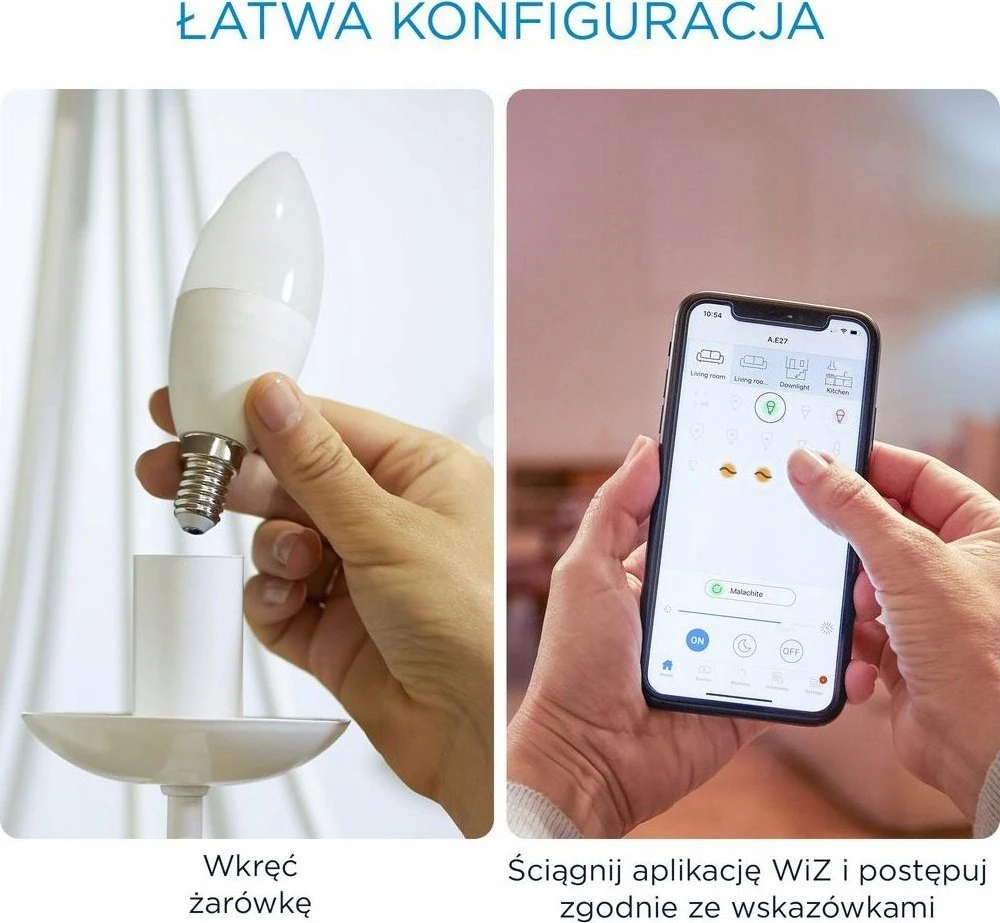 WiZ LED lemputė šalta-šilta balta Žvakė | 4,9 W | 2700-6500K | C37 | E14 | 1 vnt.