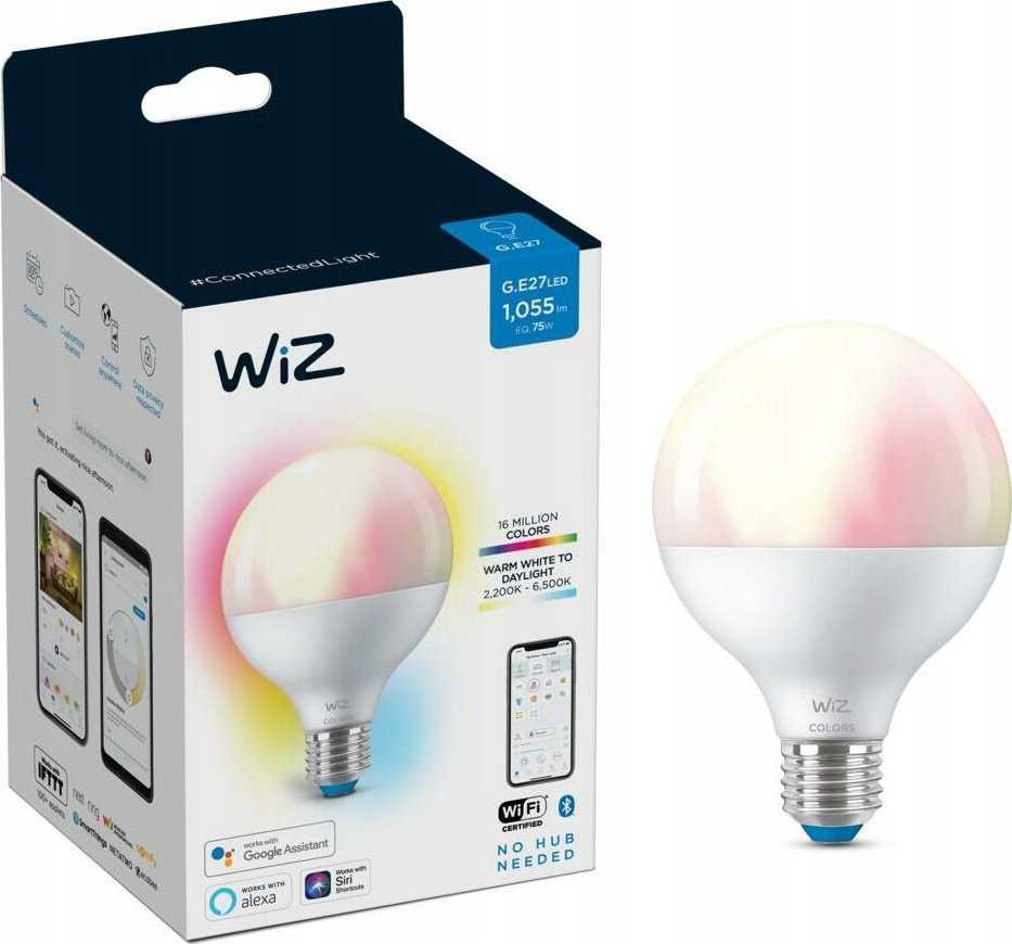 WiZ lemputės sfera | 11W | 2200–6500 K (RGB) | G95 | E27 | 1 vnt.