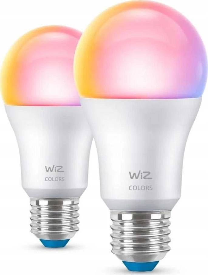 WiZ išmanioji lempa, E27, RGBW - visų spalvų ir atspalvių baltos šviesos, Wi-Fi, 806 lm, 2 pak.