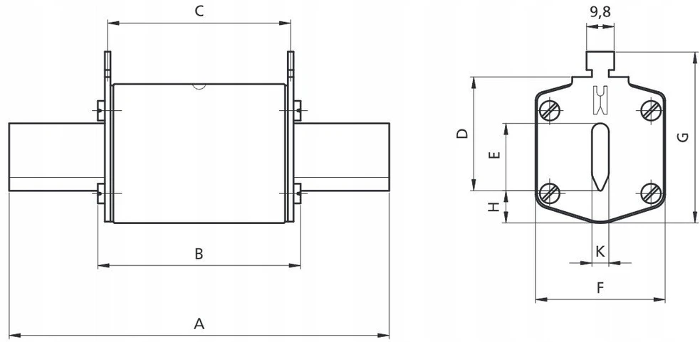 ETI Įdėkite NH2/WT-2C GF 100A/500V