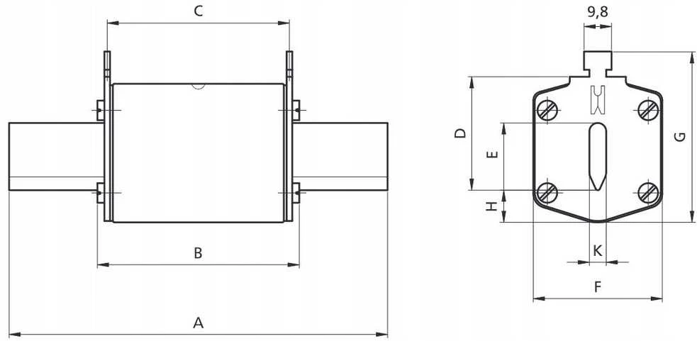 ETI Įdėkite NH2/WT-2C GF 125A/500V