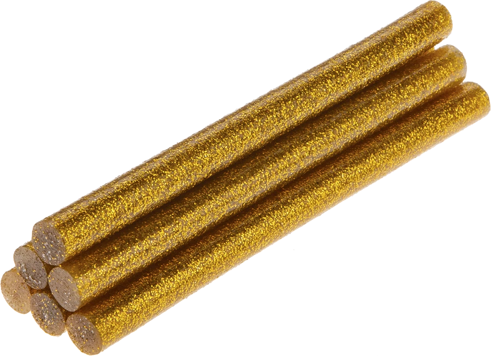 Topex Wkłady klejowe 11 mm, brokatowe auksinė, 6 vnt.