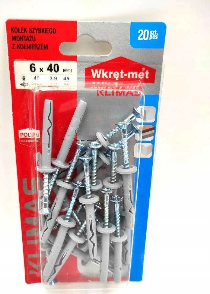Klimas Įvaras Wkret-Met SMK, universalūs, 6 mm x 40 mm, 20 vnt.