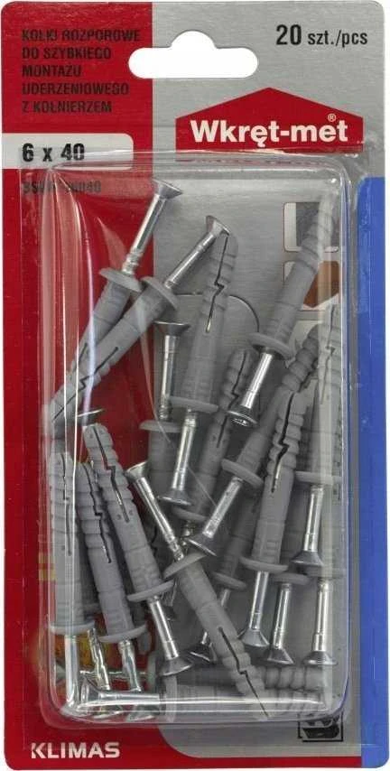 Klimas Įvaras Wkret-Met SMK, universalūs, 6 mm x 40 mm, 20 vnt.