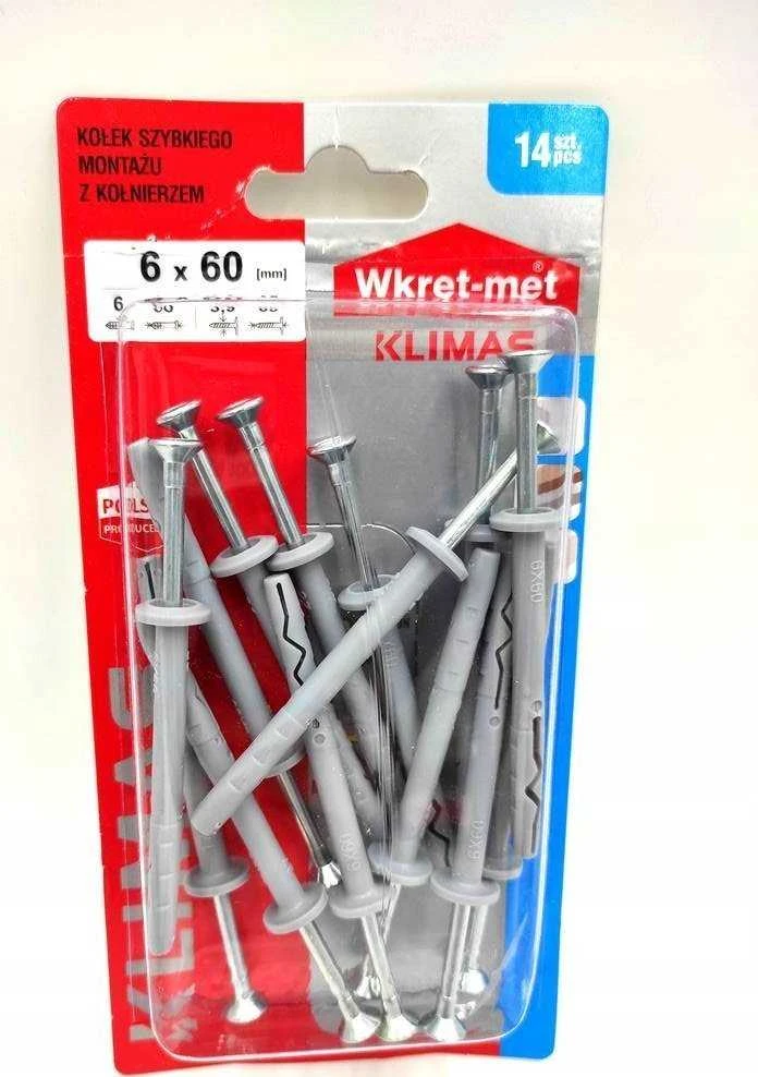 Klimas Įvaras Wkret-Met SMK, universalūs, 6 mm x 60 mm, 14 vnt.
