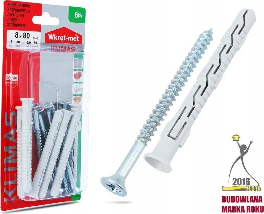 Klimas Įvaras Wkret-Met KPR-PIKE SK universalūs 8 mm x 80 mm 6 vnt.